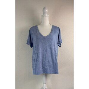 Marine Layer women's‎ medium light blue v-neck basic tee shirt cotton modal